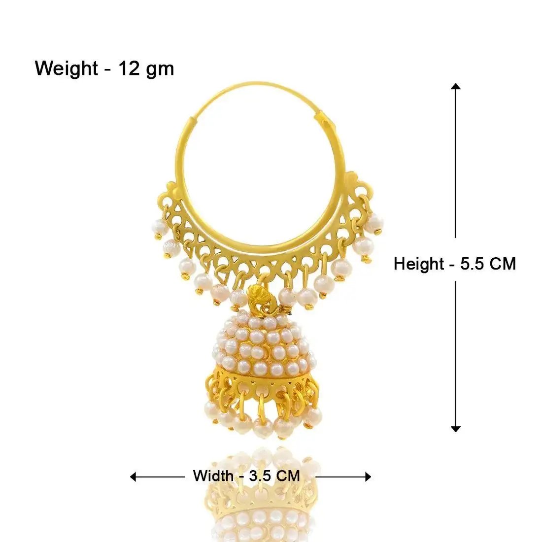 Chandbali Gold simple small