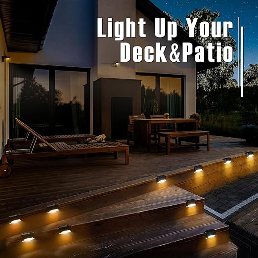 Solar Powered Deck Lights (Pack of 4)