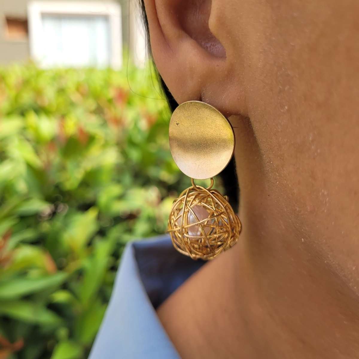 gold plated earrings danglers