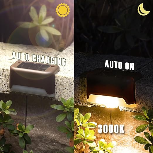 Solar Powered Deck Lights (Pack of 4)